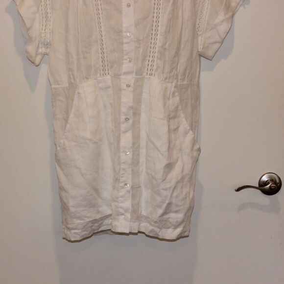 Frame White Twisted Pleat Mini DressWomen Size Medium - Picture 9 of 15